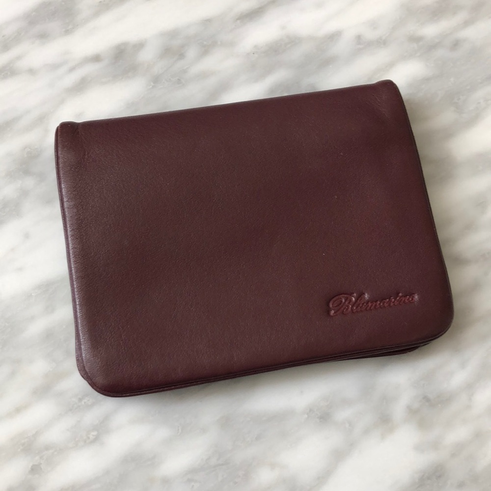 Blumarine burgundy leather wallet